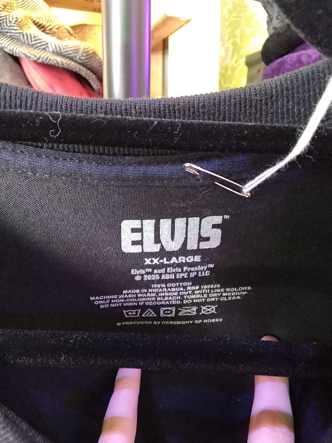 Elvis XXL black tee, The king of rock & roll