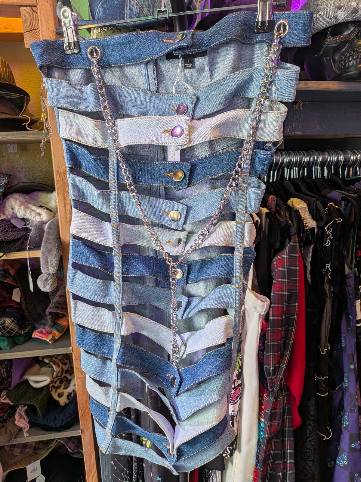 Queen Mania Denim Mini Dress Size Small