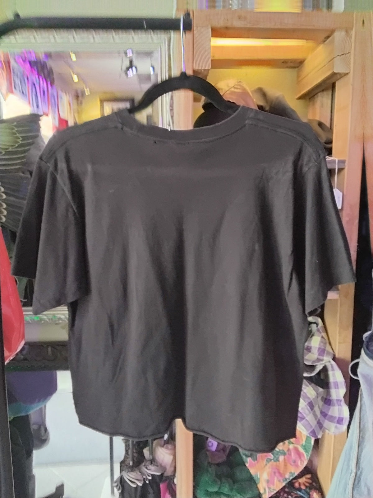 Cher Graphic *As-Is* Pinhole Top Black M