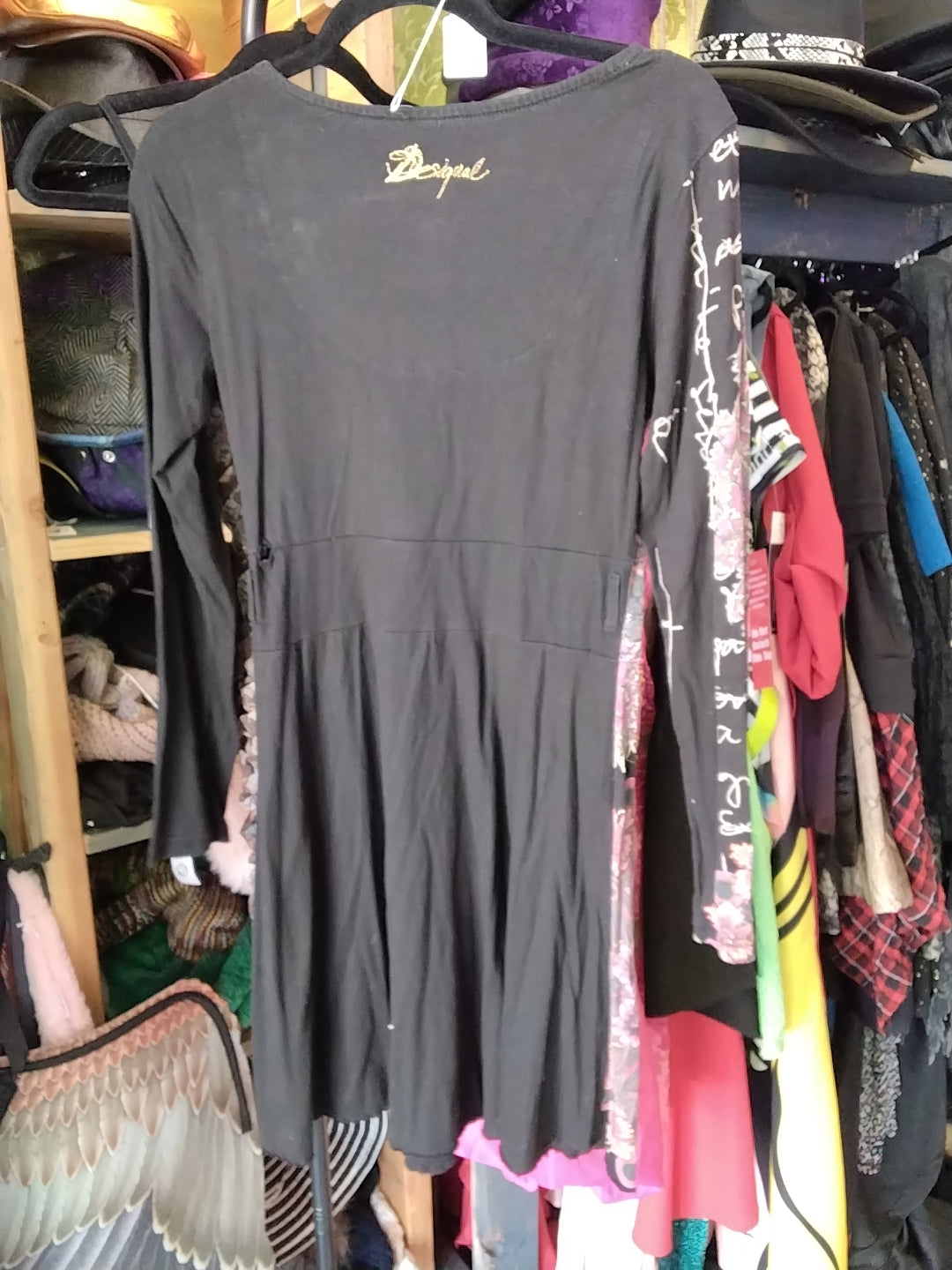 Disigual brand medium floral print abstract multi media dress