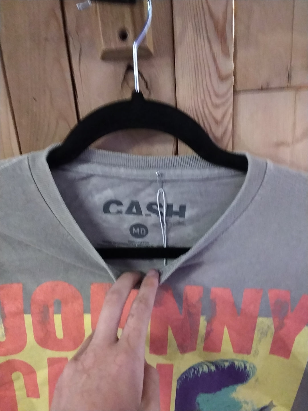 Johnny Cash and his Tennessee Two Medium beige Grey T-shirt