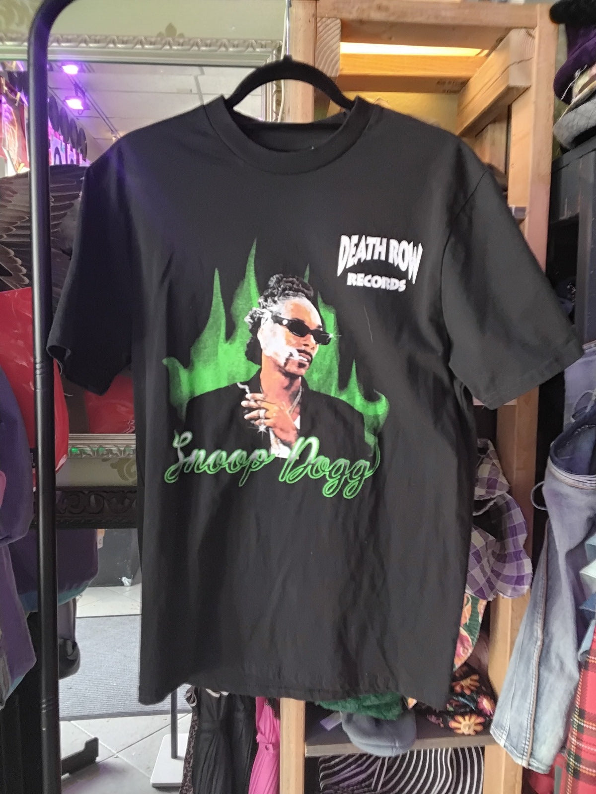 Snoop Dogg Death Row Records Graphic Band T-Shirt Black M