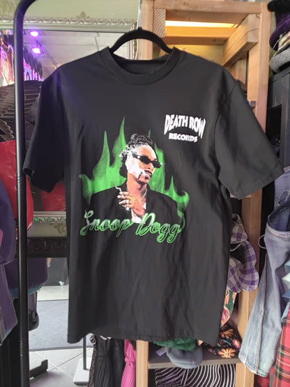 Snoop Dogg Death Row Records Graphic Band T-Shirt Black M