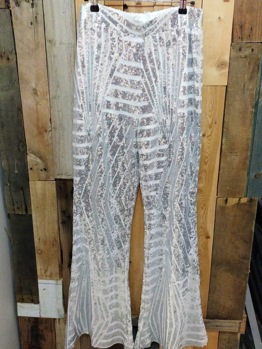 Boutique Women's Sequin Bell Bottoms Size XL
