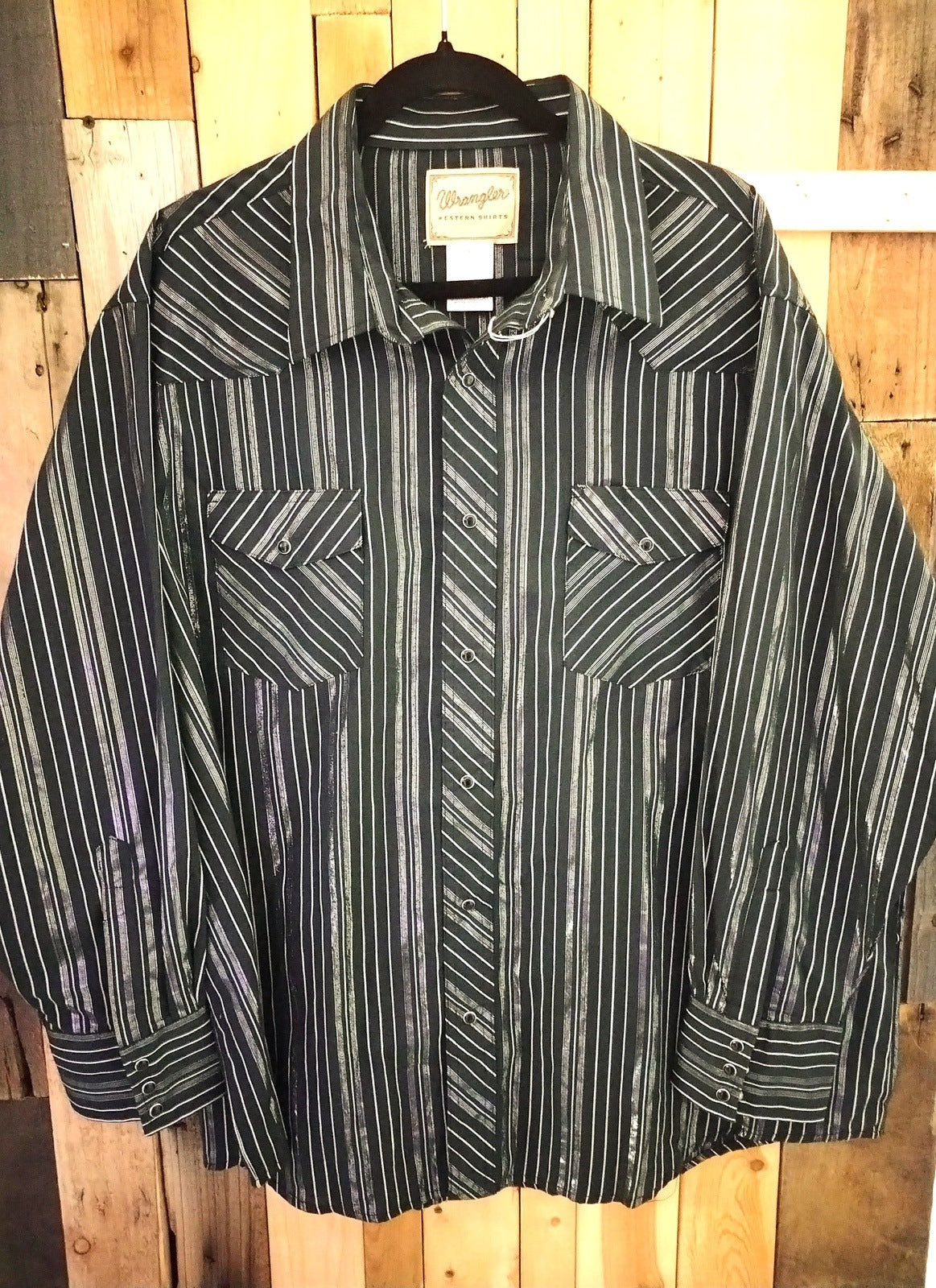 Wrangler Men's Western Snap Front Long Sleeve Shirt Size 2XL