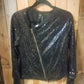 Windsor Women's Black Sequin Jacket Size Medium New with Tags!