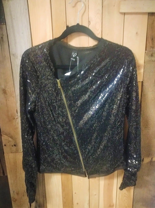 Windsor Women's Black Sequin Jacket Size Medium New with Tags!
