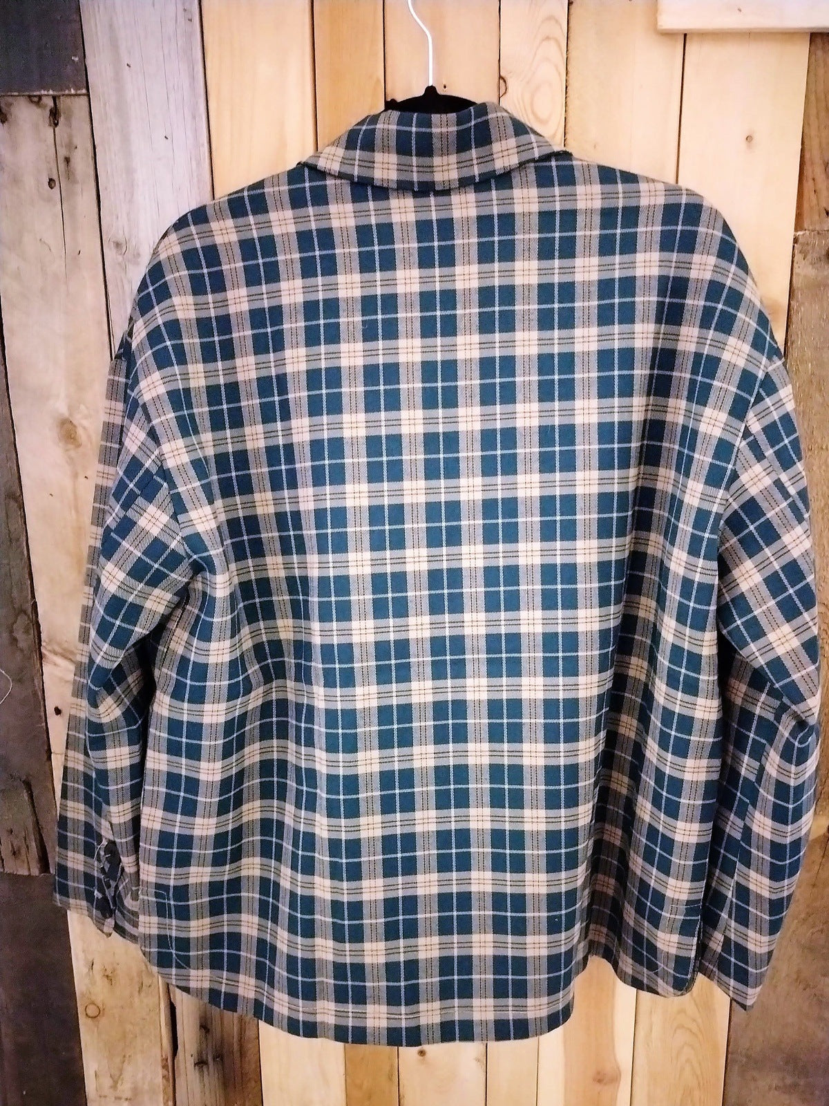 Women's Plaid Double Breasted Coat Size XXL