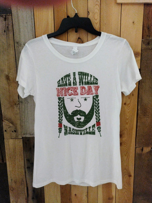 Willie Nelson Women's T Shirt Size Large 285946WH