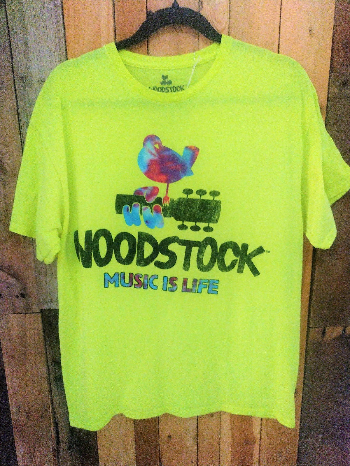 Woodstock "Music is Life" Official Merchandise T Shirt Size Large