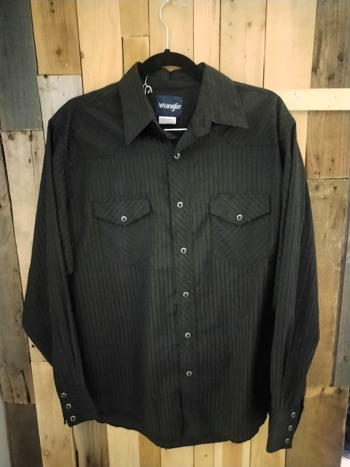 Wrangler Western Long Sleeve Snap Front Shirt Size Large