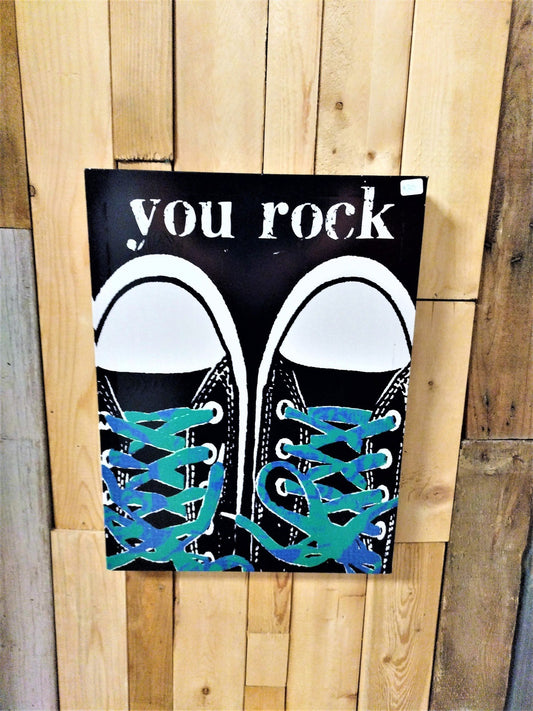 "You Rock" Canvas Wall Art 11.75 inches X 15.75 inches