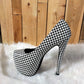 Charlotte Russe Houndstooth Size 8 6 inch heel