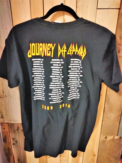Journey and Def Leppard 2018 Tour Tee Shirt Large
