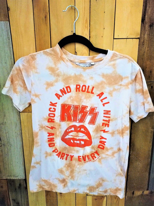 KISS Tie Dye Women's XS Tee Shirt