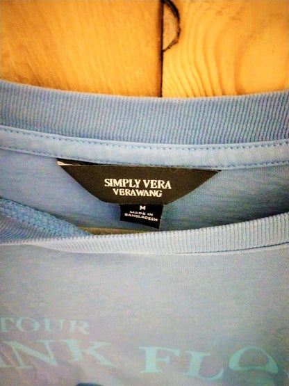 Vera Wang "Simply Vera" Pink Floyd Dark Side of the Moon Women's Tee Shirt Size Medium