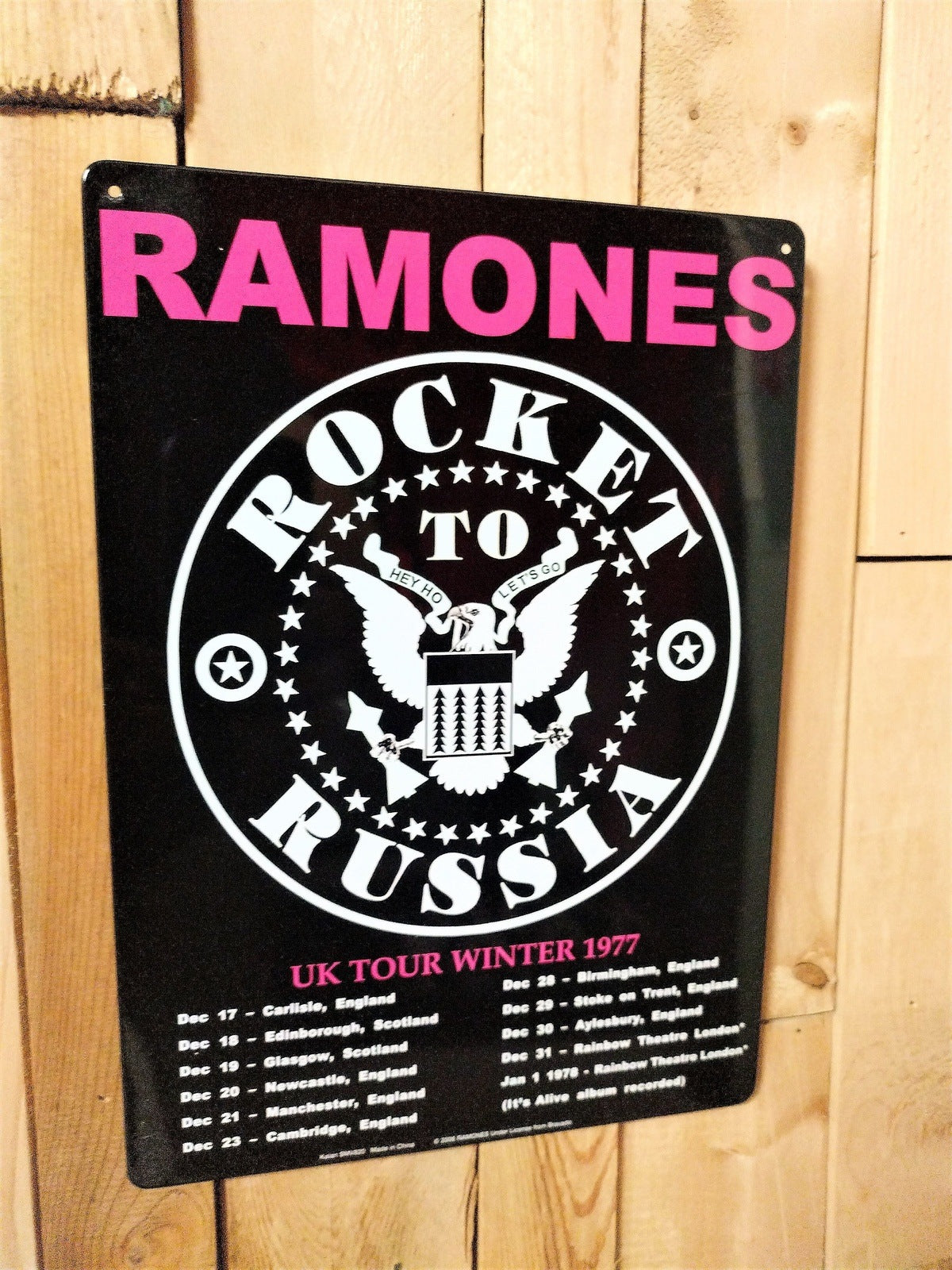 Ramones Rocket to Russia Tin Sign 8.25 inch X 11.5 inch