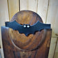 Black Vegan Leather Bat Choker with Studs for Eyes