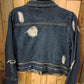 BBJ Los Angeles Women's Large Denim Moto Style Jacket