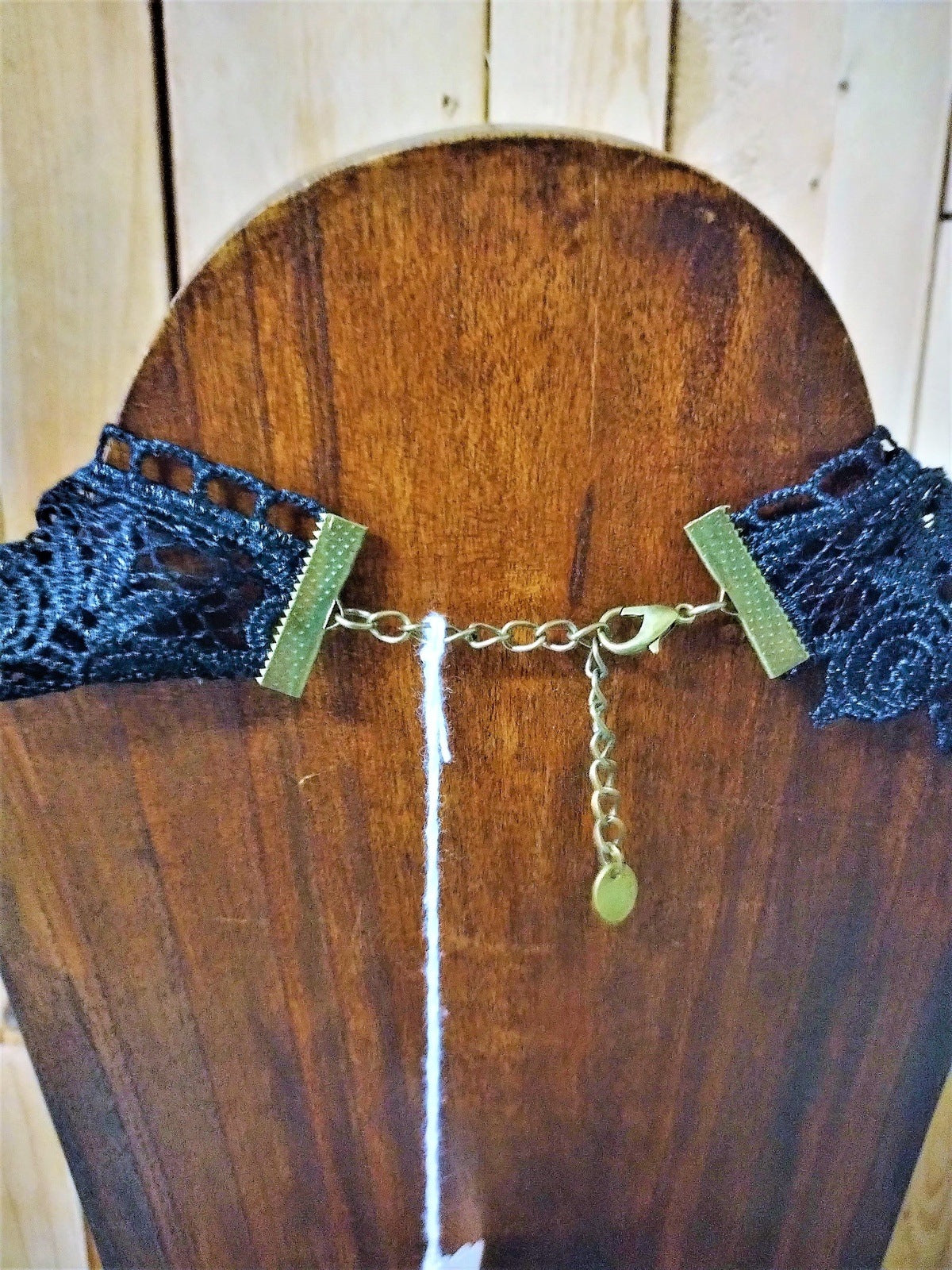 Black Lace Choker with black chains