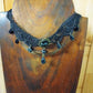 Black Lace choker with black beads