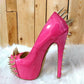 Pink with Spikes Size 5 with 5.5 inch heel