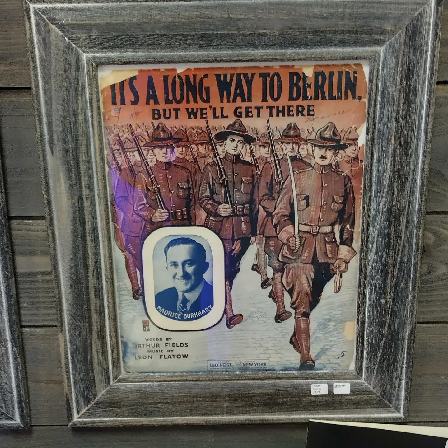 Framed Vintage Sheet Music