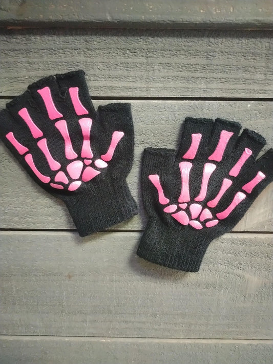 Skeleton Fingerless Gloves