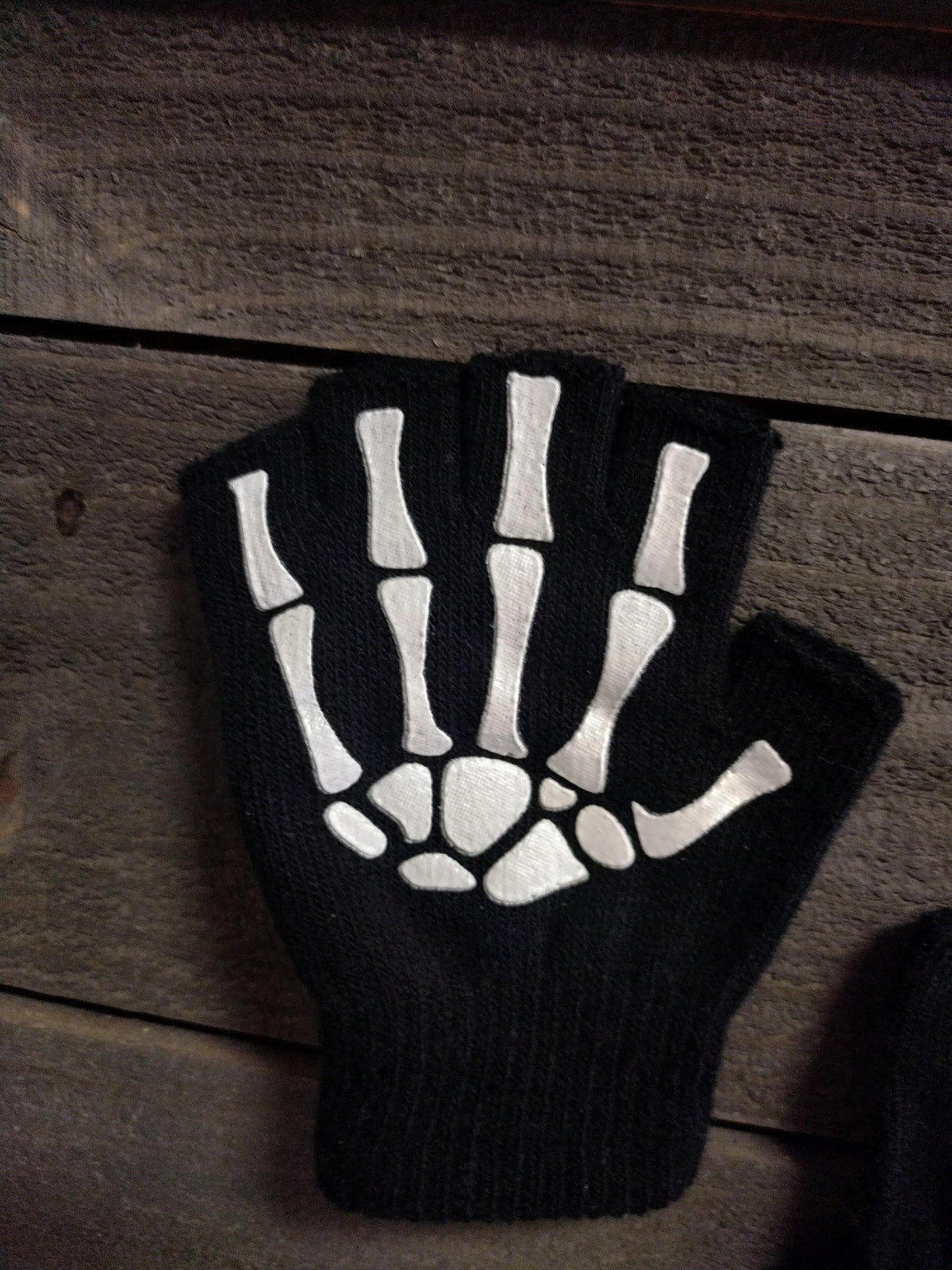 Skeleton Fingerless Gloves